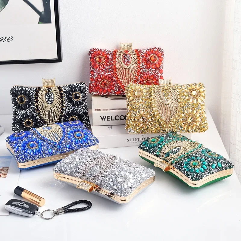 Luxury Designer Tote Bag Rhinestone Evening Bags for Women Ladies Bling Clutch Bags for Wedding/party Female Purses and Handbags