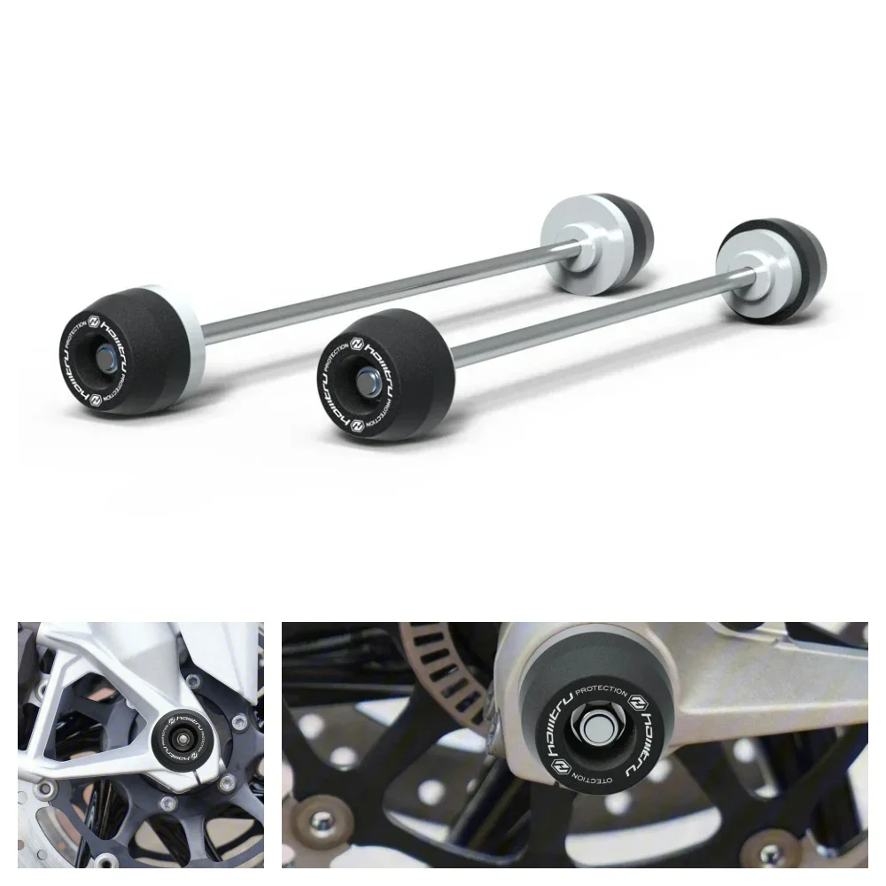 

For BMW S1000XR / Sport / Sport SE 2015-2019 Rear Front Axle Fork Crash Sliders Cap Pad Motorcycle Wheel Protector Kit