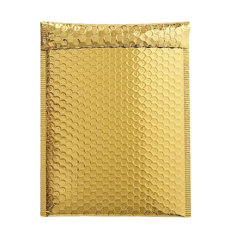 5pcs/lot 15x13cm Golden Foam Envelope Bags Self Seal Mailers Padded Shipping Envelopes With Bubble