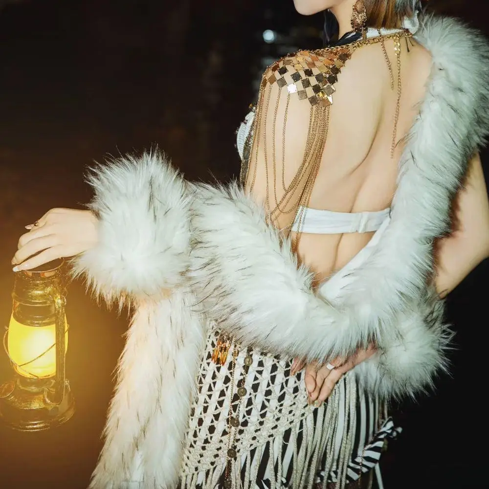 

Super Long Faux Fox Fur Scarf Wrap Soft Plush Long Strip Neck Fur Collar For Women Winter Warm Shawl Fluffy Scarves Neck Warmer