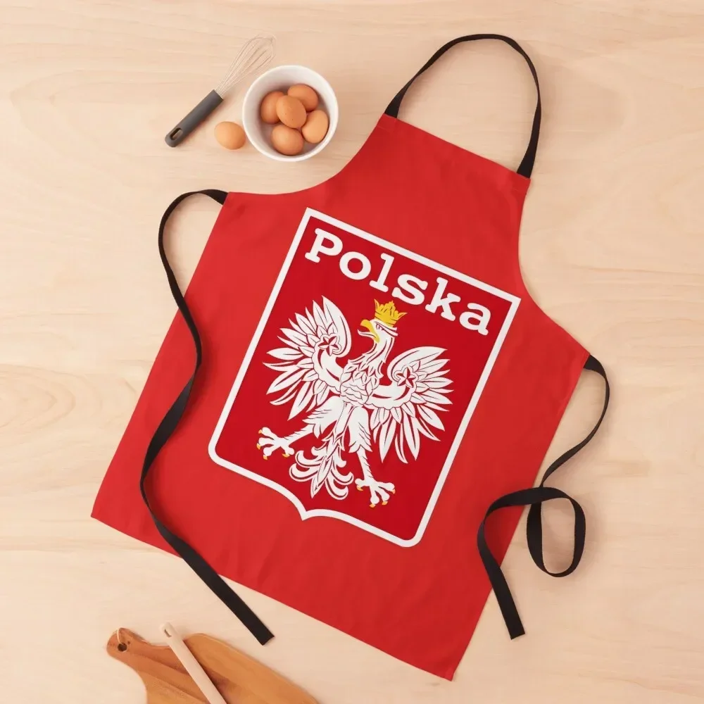 

POLSKA Eagle // Retro Polish Poland Pride Apron Household Items Kitchen Goods For Home And Kitchen painting cook wear Apron