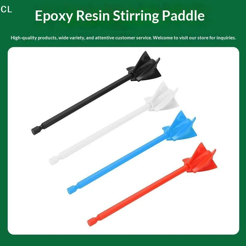 AttireTrove1Pc Epoxy Mixing Stirring Rods Paint Putty Cements Mixer Attachment With Drill Chuck For Epoxy Resin Latex Oil Paint
