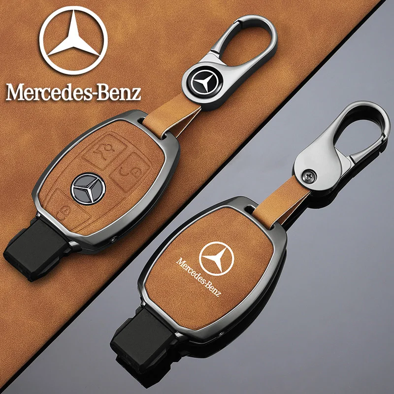 Zinc Alloy Car Remote Key Case Styling Accessories For Mercedes Benz A B C S Class AMG GLA CLA GLC W176 W221 W204 W205 Keychain