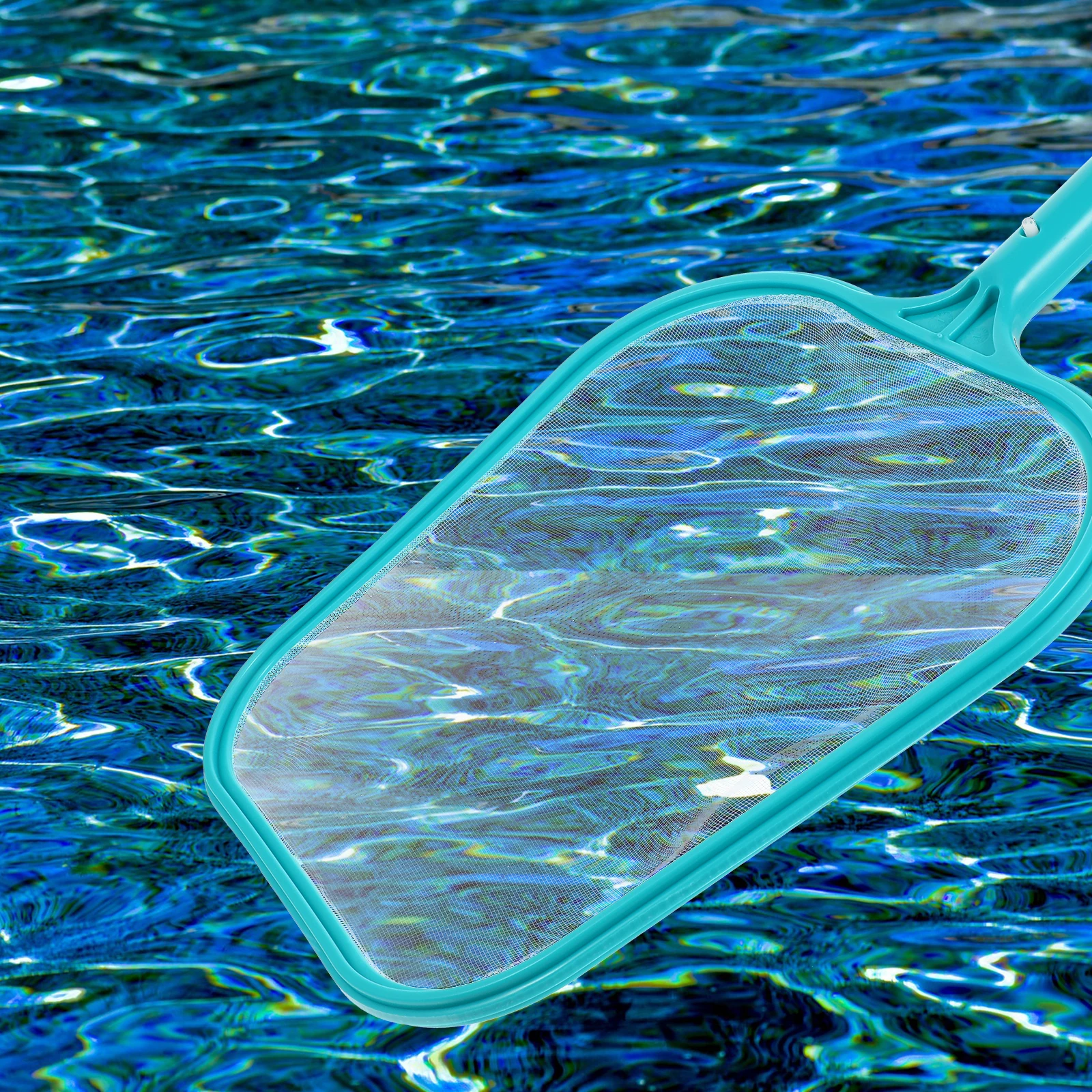 

1pc Pool Cleaning Swimming Pond Skimming Tool Leaf Scoop Labor-Saving Portable Labor-Saving Aluminum Pvc Fine Mesh Green
