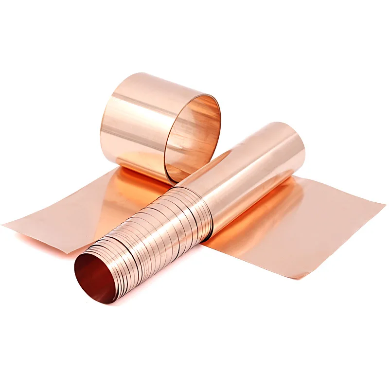 Copper Foil Plate  Width 10/20/30/40/50mm Ground Copper Belt Metal Sheets 99.9% Pure Coppers Thickness 0.1mm to 1mm