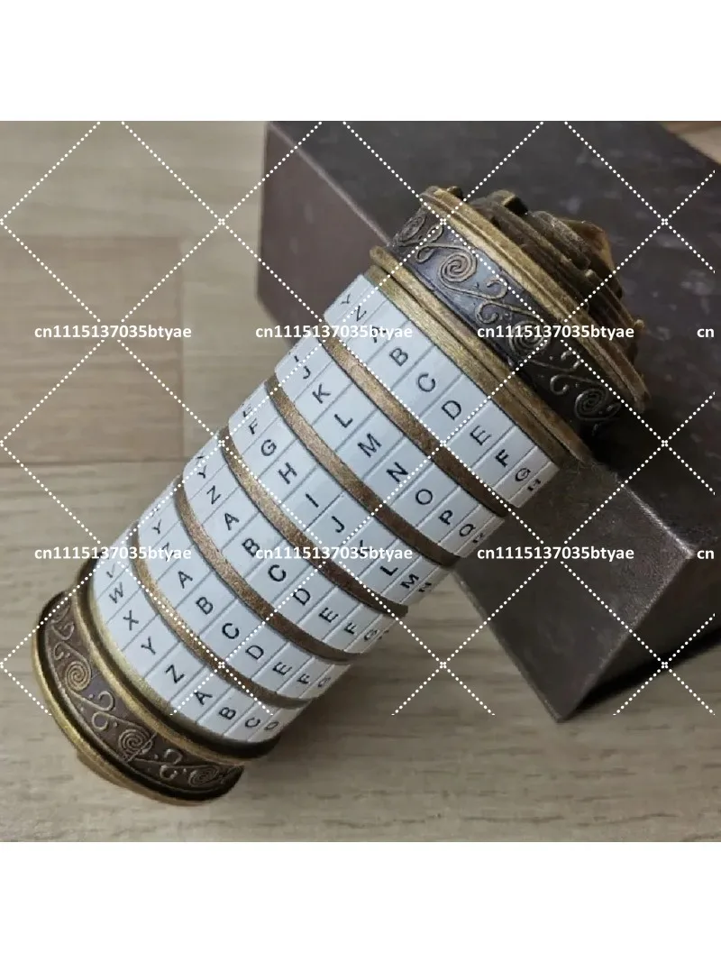 Metal Cryptex Lock Puzzle Box for Wedding Valentine's Day Gift Escape Room Props Password Code