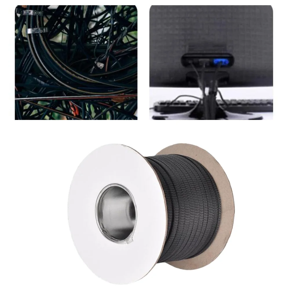 

1 шт. 100-метровая нейлоновая оплетка для проводов, кабелей и автомобильных кабелей, диаметр 2 мм, 3 мм, 4 мм, 6 мм, 8 мм