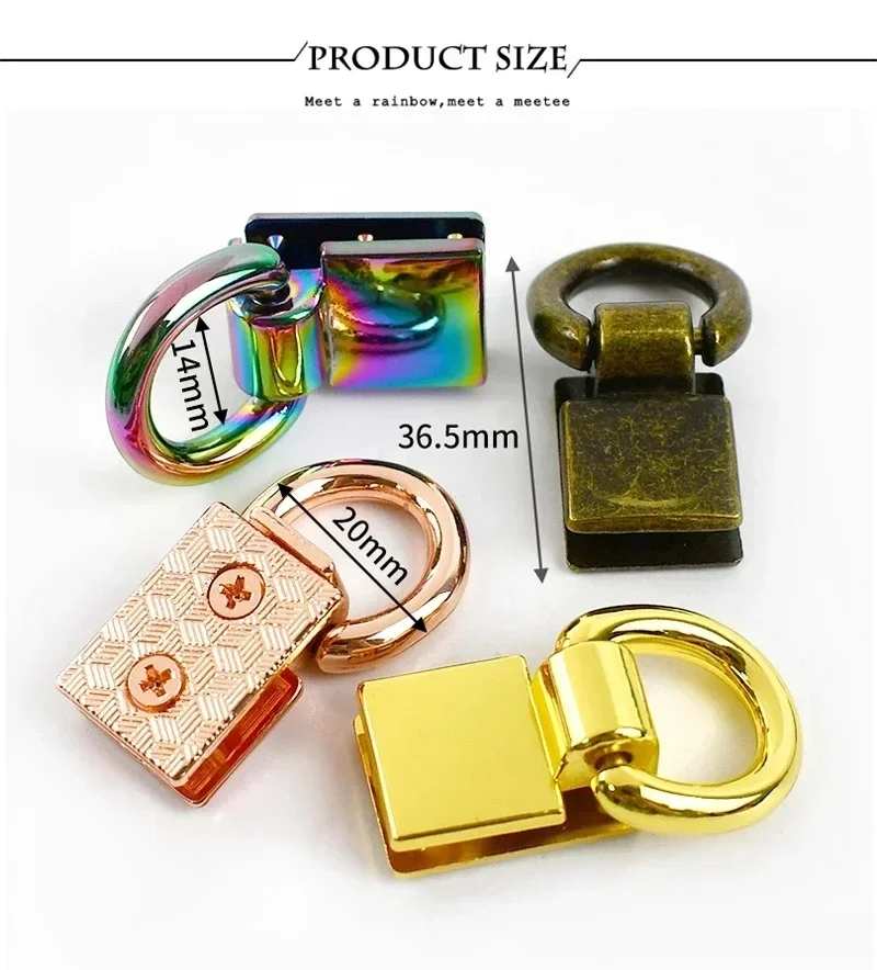 2/4/10Pcs Deepeel Bag Side Clip Buckles D Ring Belt Hook Clasp Handbag Strap Chain Connector Buckle DIY Craft Hardware Accessory