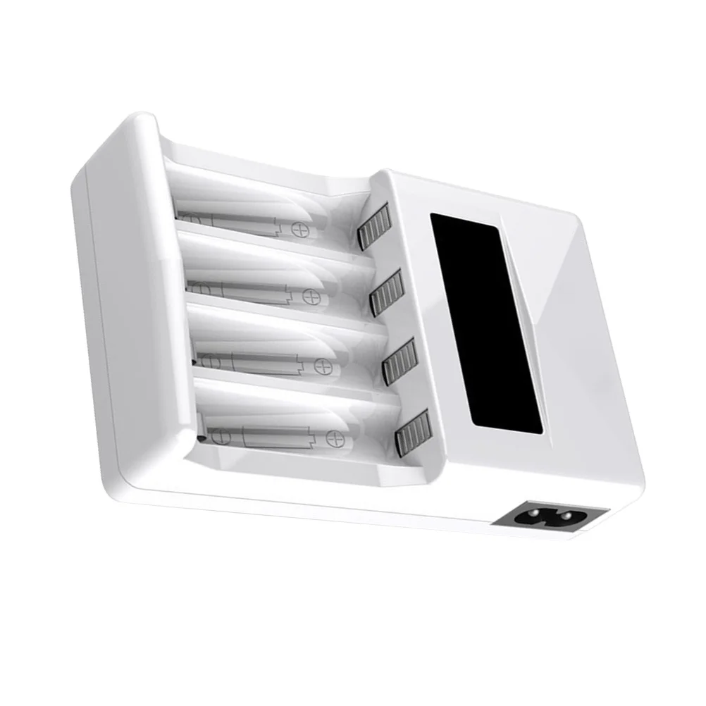 

Lcd 4-Slot Smart For Rechargeable Batteries Individual Charging Status Over-Heat Protection Eu Plug