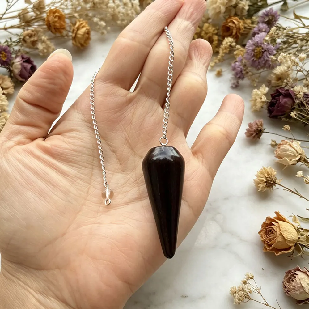 Egyptian Natural Wood Pendulum for Dowsing Dinvination Hebrew Reiki Healing 7 Chakra Chain Spiritual Wooden Pendulo Dowser X087