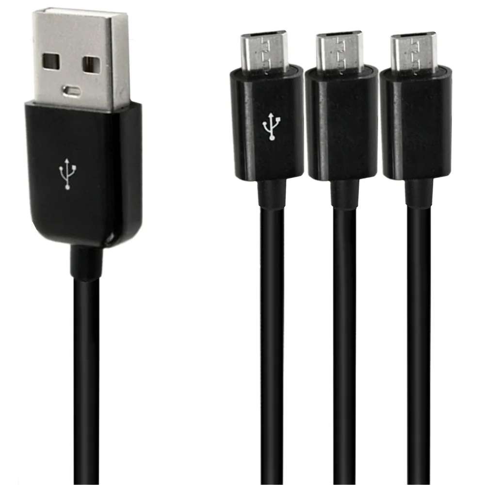 Nowy łatwe do przenoszenia 20cm USB męski do 2x micro Y Splitter kabel do dwóch telefonów podwójny kabel micro usb