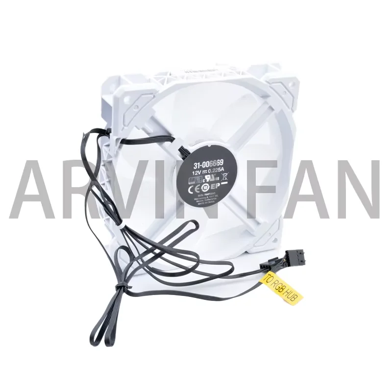 Imagem -03 - Original Rwf0041 31- 006669 12cm 120 mm Ventilador 120x120x25 mm Dc12v 0.225a 4pin H150i Rgb Ventilador de Resfriamento para Resfriamento de Água Novo