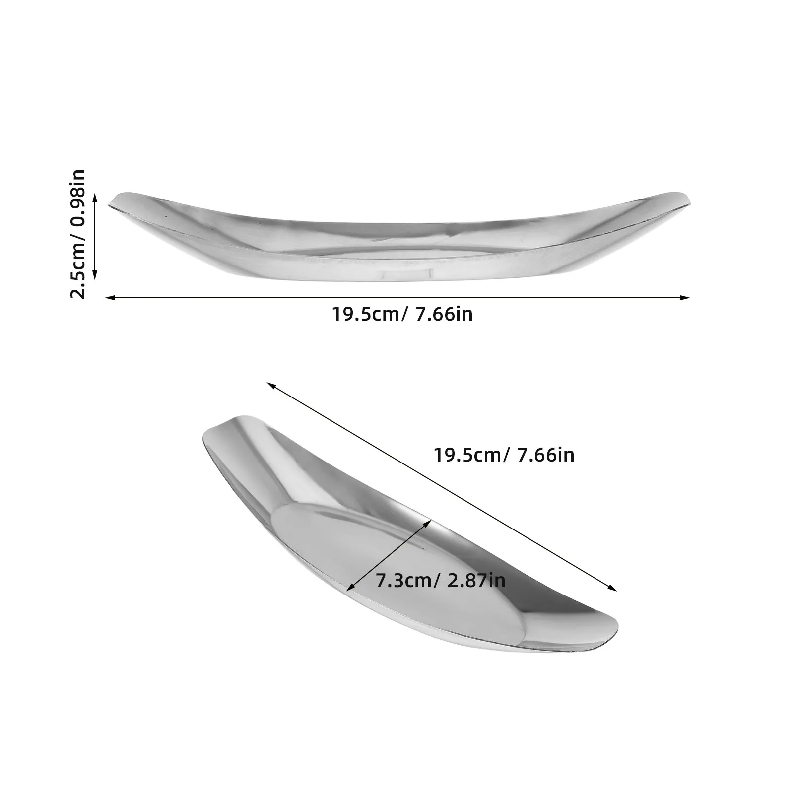 Stainless Steel Napkin Tray Sleek Boat Shaped Snack Plate for Living Room Dining Room Bathroom Bar Counter Multi Functional Tray