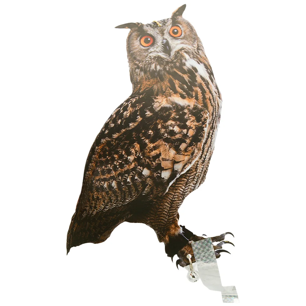 1 مجموعة 1 مجموعة البومة شكل معلقة الطيور رادع حديقة الديكور الدورية ساحة زخرفة للخارجية فناء الفناء الخلفي شجرة الحديقة ديكور #3