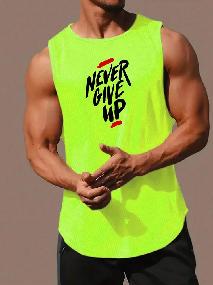 Summer Daily Exercise Men's Tank Top Outdoor Sports Running Fitness Men's Sleeveless T-shirt Urban Street Men's Leisure Tank Top