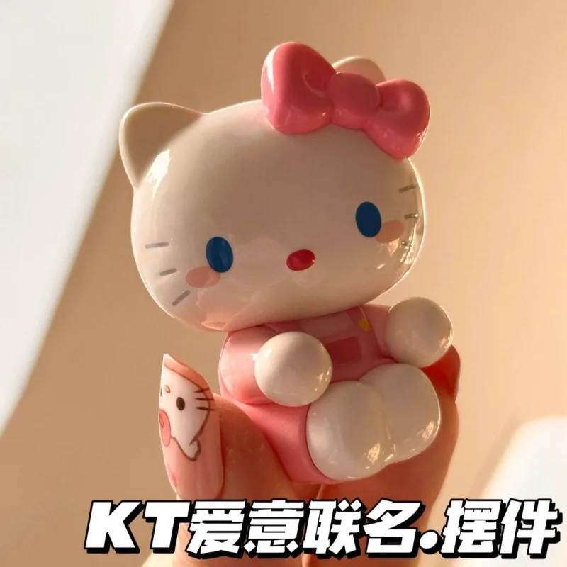 Hello Kitt Anime Kawaii Sanrio Lovely Doll Desktop Decoration Cute Cartoon Birthday Children Pendant Gifts Toys for Kids
