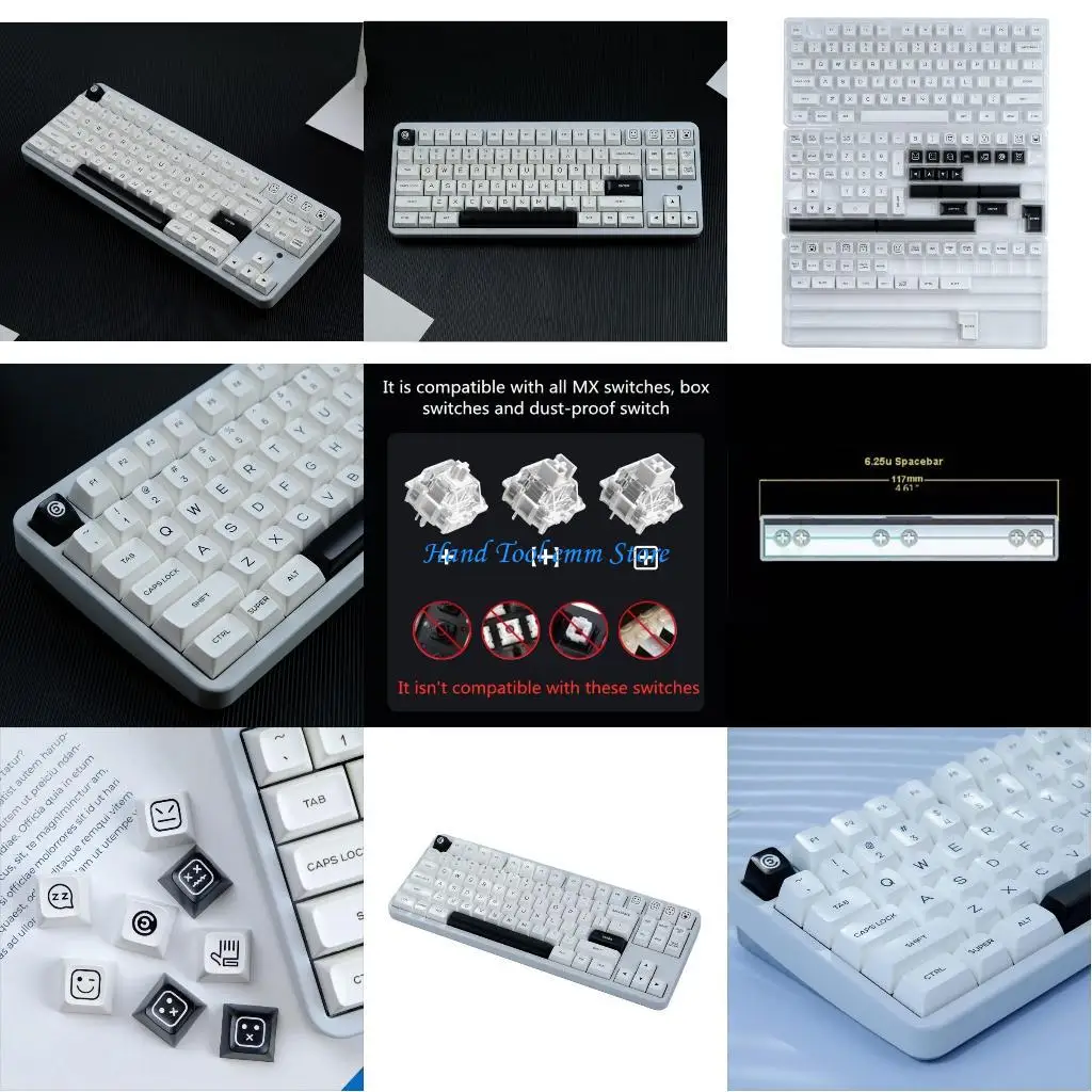 

H37F QXA height Bow Theme Keycaps 160 Keys for Mechanical Keyboards 64 68 96 980 104