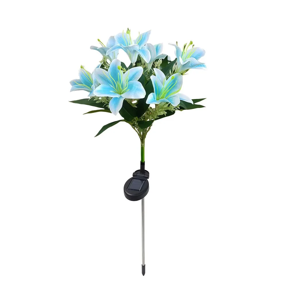 

7 Heads Solar Flowers Garden Lights Waterproof Solar Powered LED Outdoor Flower Decor LED Lights Ground Spike Yard Decoration