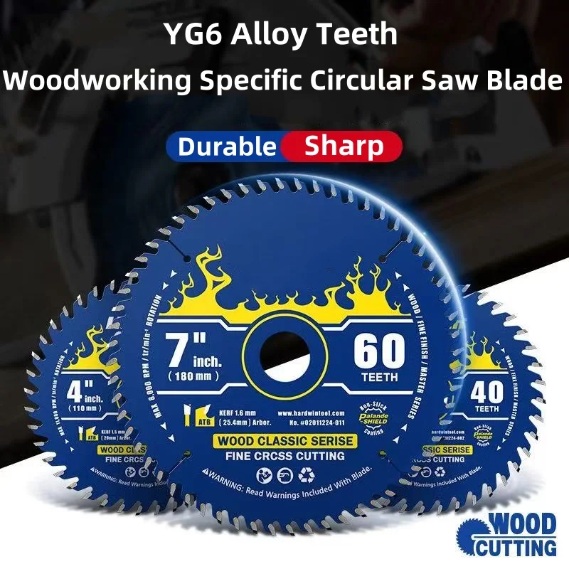 1pcs woodworking saw blade 4/6/7inch 30T/40T/60Tmultifunctional circular cutting disc for cutting wood cutting tools