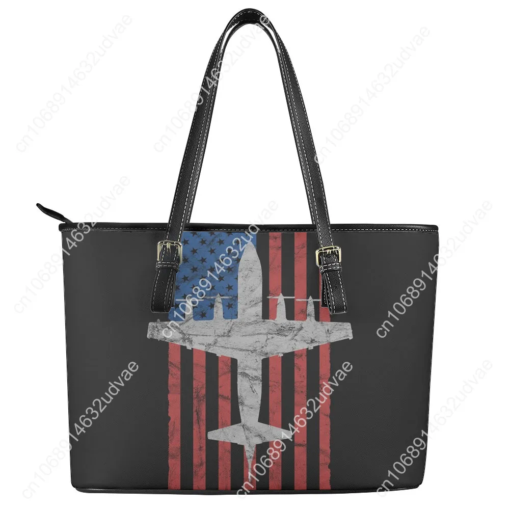 P-3 Orion Vintage Flag Handbag Womens Mens Personalized Tote Bag Fashion Shoulder Bag Business Commuter Leather Grocery Bag Gift