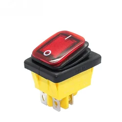 1/5/10 Pcs 4 Pin Boat Marine Waterproof On Off DPST Rocker Switch Toggle Switch 30A Heavy Duty 250V LED Illuminated