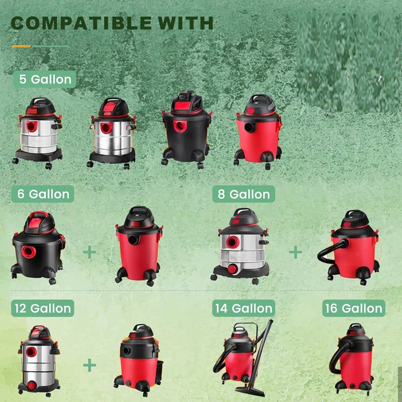 Kit de filtro de repuesto BAAG-90304 para filtro de cartucho Shop Vac 90350, se adapta a la mayoría de aspiradoras en seco y húmedo de 5 galones y superiores