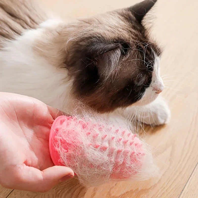 1pc Pet Cat Scrub Pad Hair Removal Massage Comb Cat Scratch Scrub Brush Self-Cleaning Tie Table Corner Cat Scratch Comb images - 6