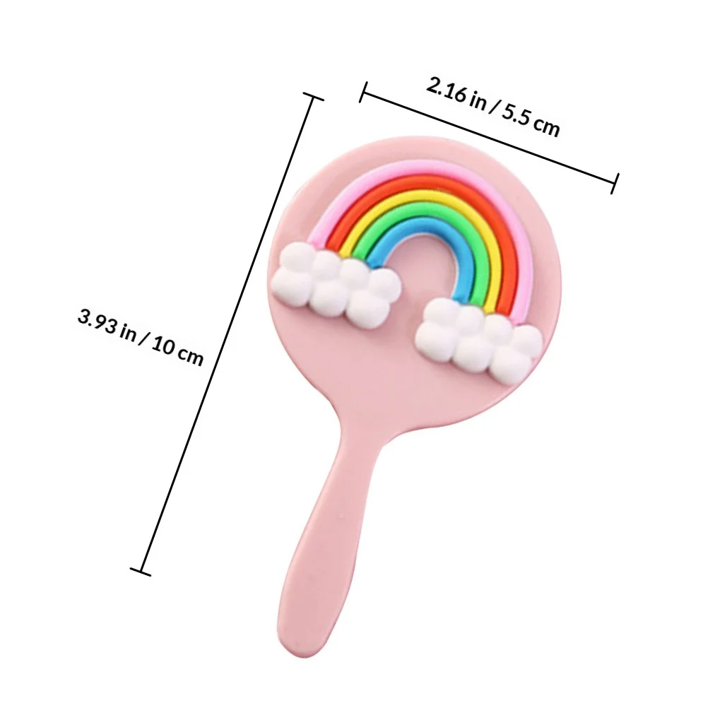 Handheld Makeup Mirror Ergonomic Smooth Grip Portable for Women Travel Bathroom Dressing Table Beauty Vanity Essential