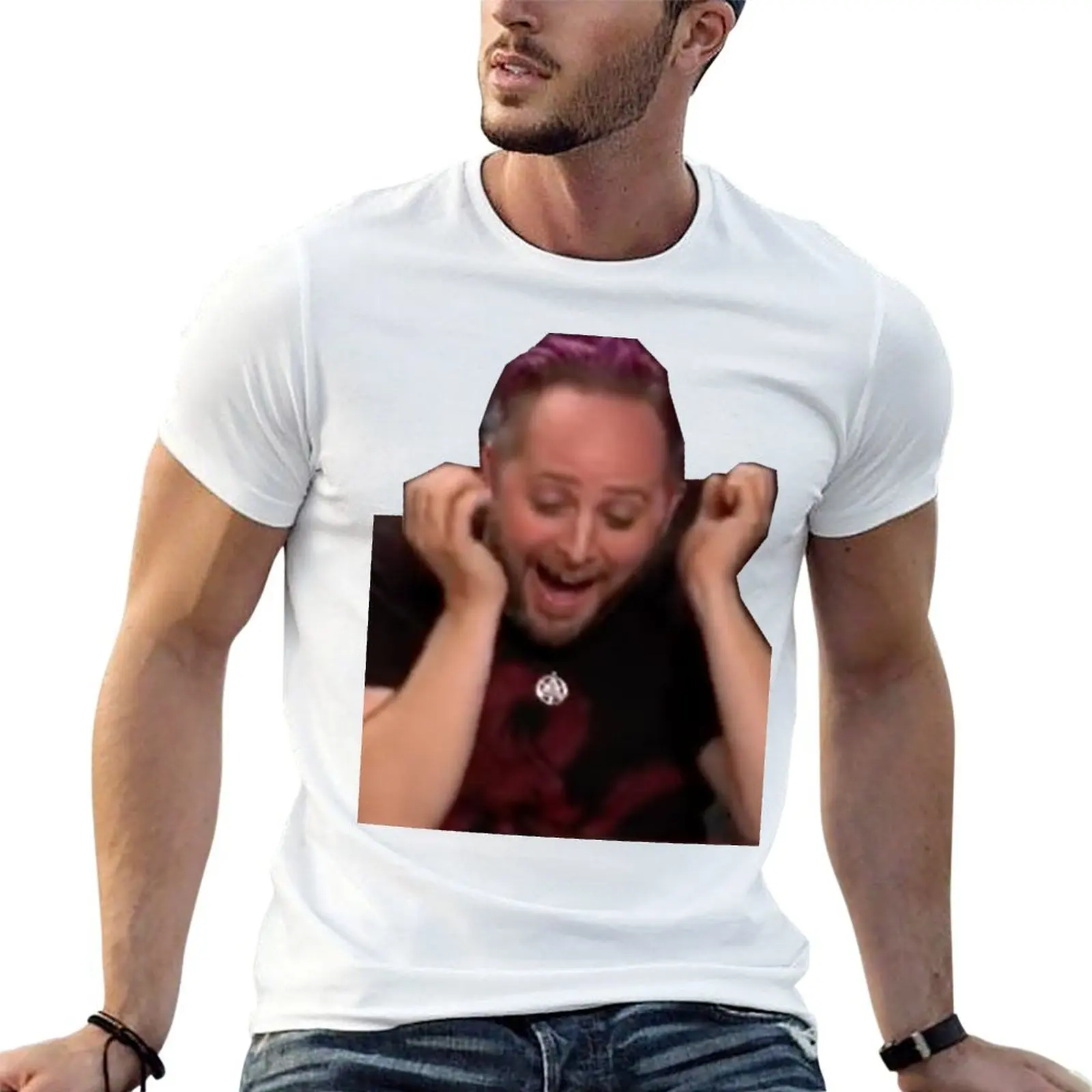 Футболка с винтажным принтом Taliesin Jaffe - Crititcal Role Meme Face Caduceus Pyramid, с круглым вырезом