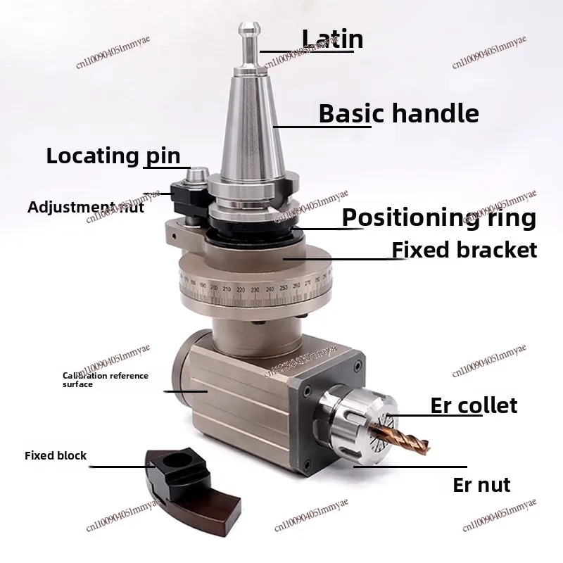 CNC Side Milling Angle Head BT40/BT50-ER25/32/40 Double Output for Machining Centers(Character Count: 82)
