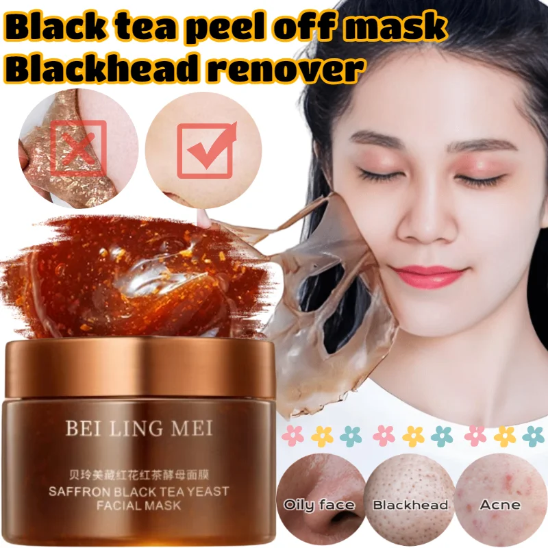 

Black Tea Blackhead Removal Mask Peel-off Pore Shrinking Blackhead Oil Control Men's and Women's Cleansing Mask 120g