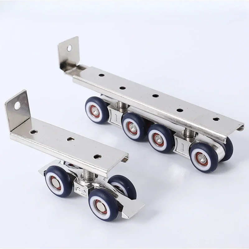 1PCS Sliding Door Roller Hanging Pulley Rail Track for Home Room Wood Door 4/8 Hanging Wheels Rail Track