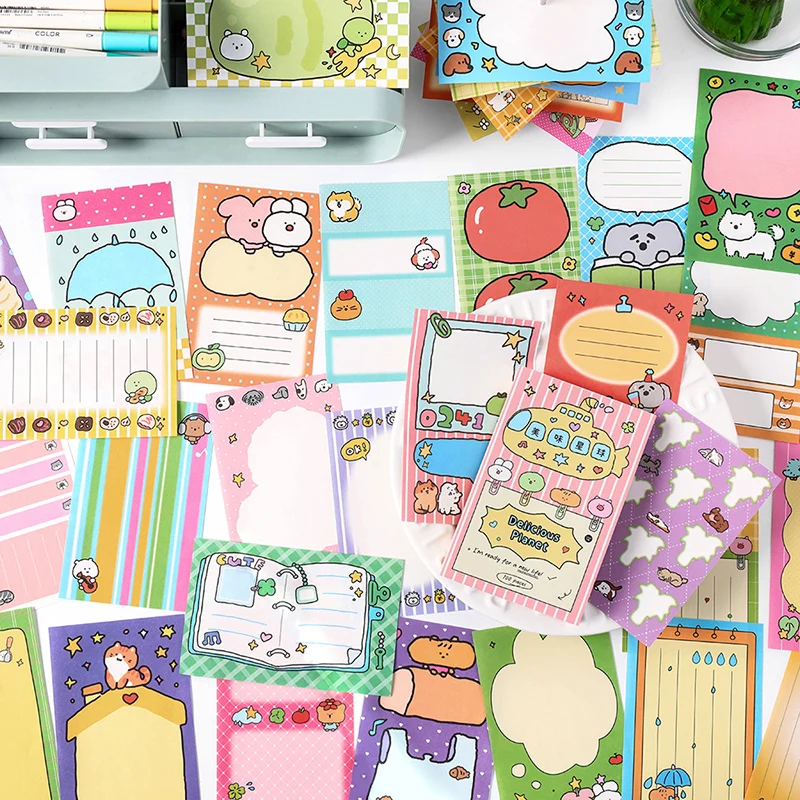 100Pcs Stern Süßigkeiten Material Papier Memo Pad Dekoration Scrabooking DIY Collage Hintergrund Notizen Papier Kawaii Schreibwaren