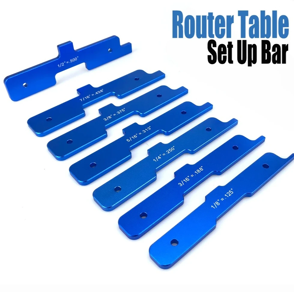 Precision Router & Table Saw Setup Blocks, Aluminum Height Gauge Set for Accurate Blade and Bit Alignment, Woodworking Jig Kit
