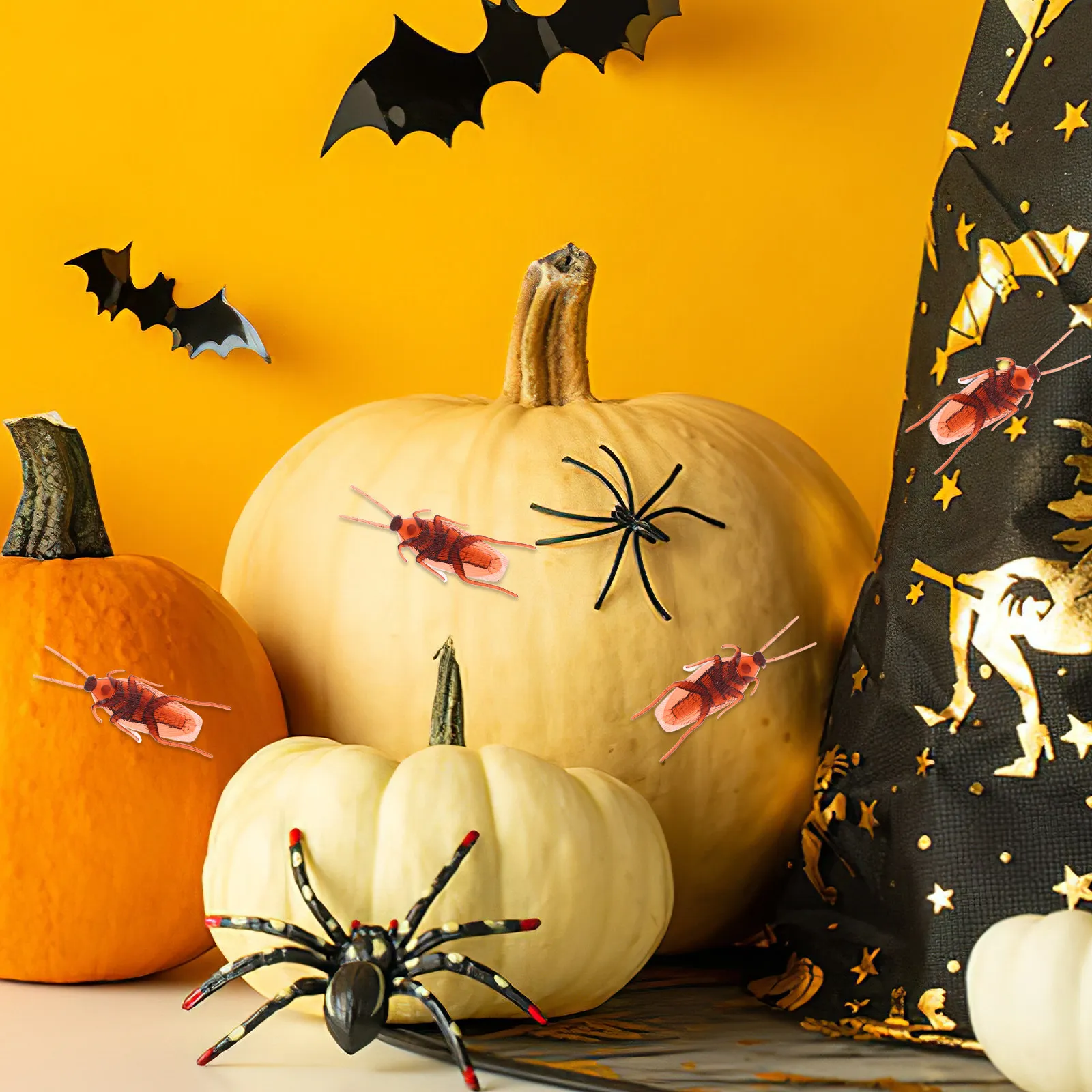 

Fake Prank Roaches 60 150pcs Realistic Plastic Bugs Funny Joke Toys Simulation Cockroach Halloween Party Decorations Bulk Pack