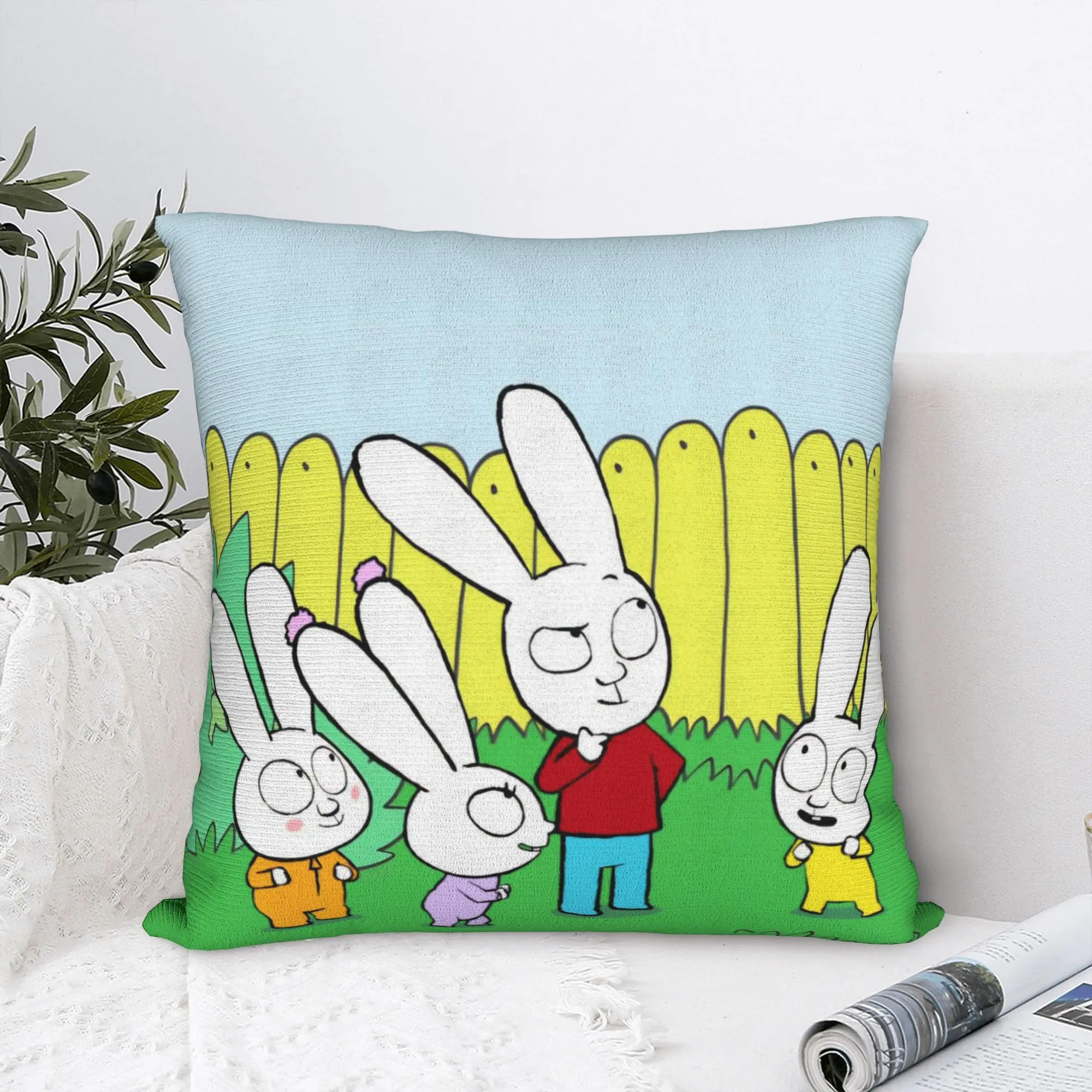 Simons Super Rabbit Square Pillowcases Polyester Bed Car Oh no Cushion Cover Cool Decorative Throw Pillow Case 40*40