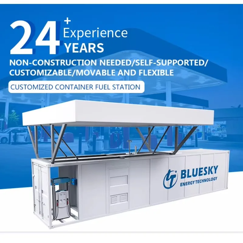Bluesky 6000 Liter Portable Gas Fuel Station Service Equipment With 3 Nozzles For Gas Stations