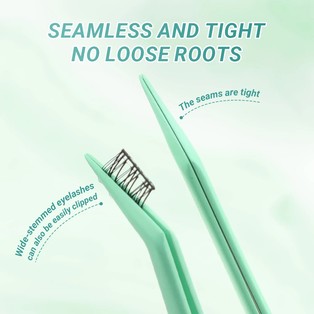 Lashtalk 1 Stück DIY Wimpernpinzette, antihaftbeschichtet, nicht klebrig, antihaftbeschichtet, falsche Wimpern mit selbstklebenden Wimpern, kein Kleber, Make-up-Werkzeug