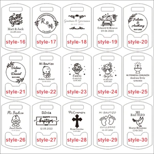 Personalized bottle opener Name Date Keychain Steel and Leather Laser Steel Holy Communion Baptism Guitar Wedding Gifts 10 Main Sales Memories of Communion - №10