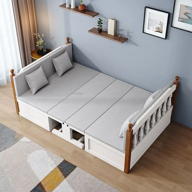 

Sofa, desk, bed integrated three-purpose multi-functional sofa bed, foldable lifting table
