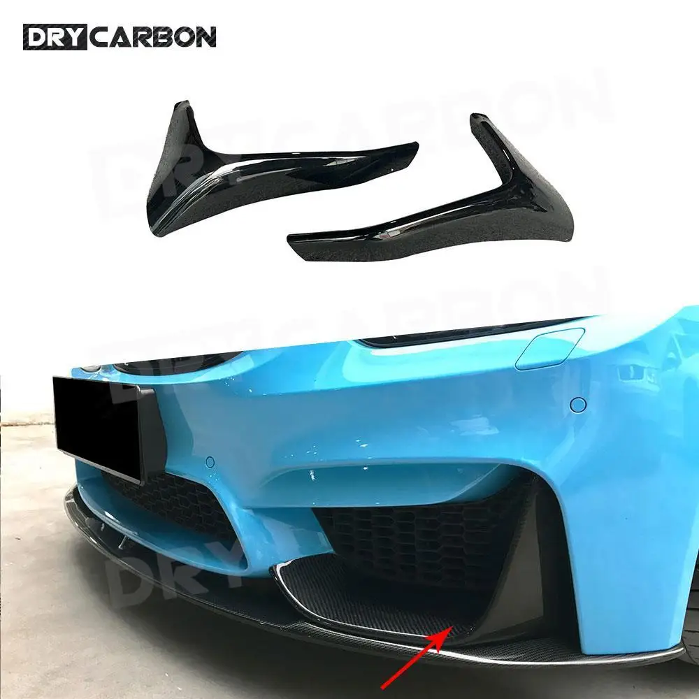 

ABS Front Bumper Spoiler Splitters Winglet Aprons Chin Flap Cupwings For BMW F80 M3 F82 F83 M4 2014-2018 Car Styling Bodykits