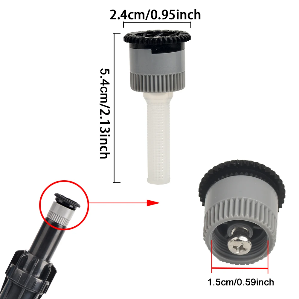 6 Pack Replacement Variable Arc Nozzle Pop-Up Sprinkler Head, Compatible  Adjustable Pop-Up Sprinkler Sprinkler for Garden Lawn
