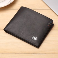 BISON DENIM 100% Genuine Leather Men Wallet RFID Blocking Card Holder Slim Short Wallet Best Gift Boyfriend Husband Father Purse