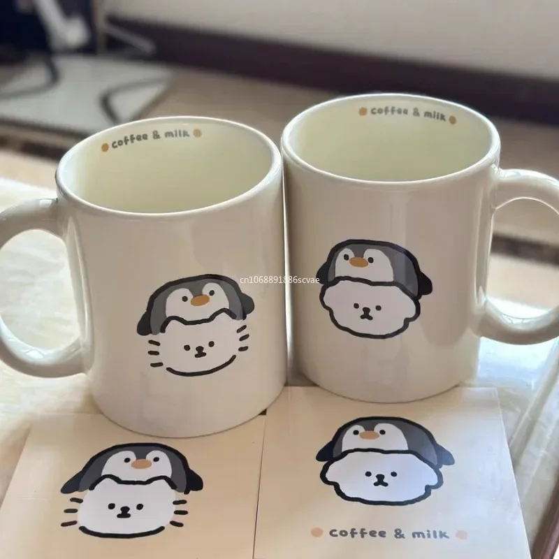 Ceramic Cups Cute Cartoon Cat Mugs Coffee Tea Water Cup Happy Birthday High Beauty Couple Breakfast Cup Drinkware хеллоу китти