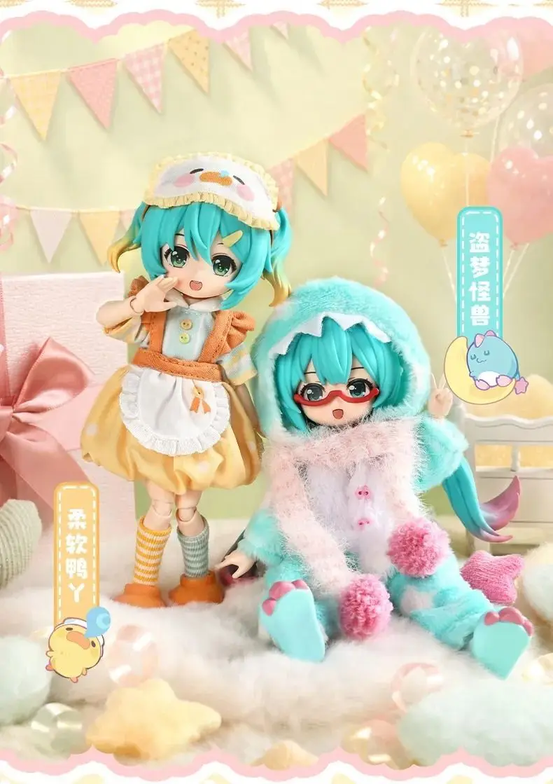 Blokees Hatsune Miku Blind Box DaaLaMode Fluffy Sweet Dream Party Posable Joint Doll Collectible Anime Figure Hobby Display Gift