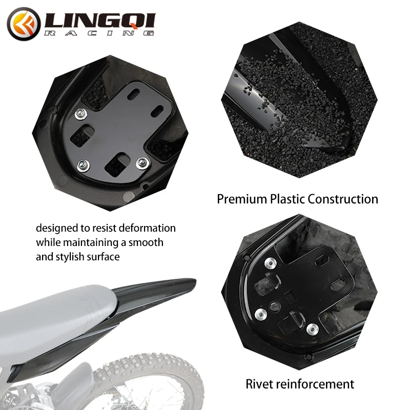 LINGQI سباق الدراجات النارية لوحة جانبية والحاجز الخلفي غطاء إطاري مقعد هدية أجزاء لضوء النحل LightBee Eride Pro SS 3.0