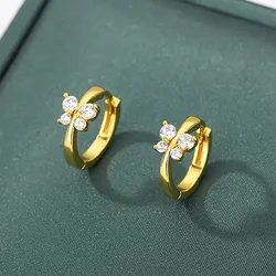 New Stainless Steel Earrings For Women Trending Silver Color Butterfly Hoop Earrings Femme Girls Luxury Jewelry Gifts