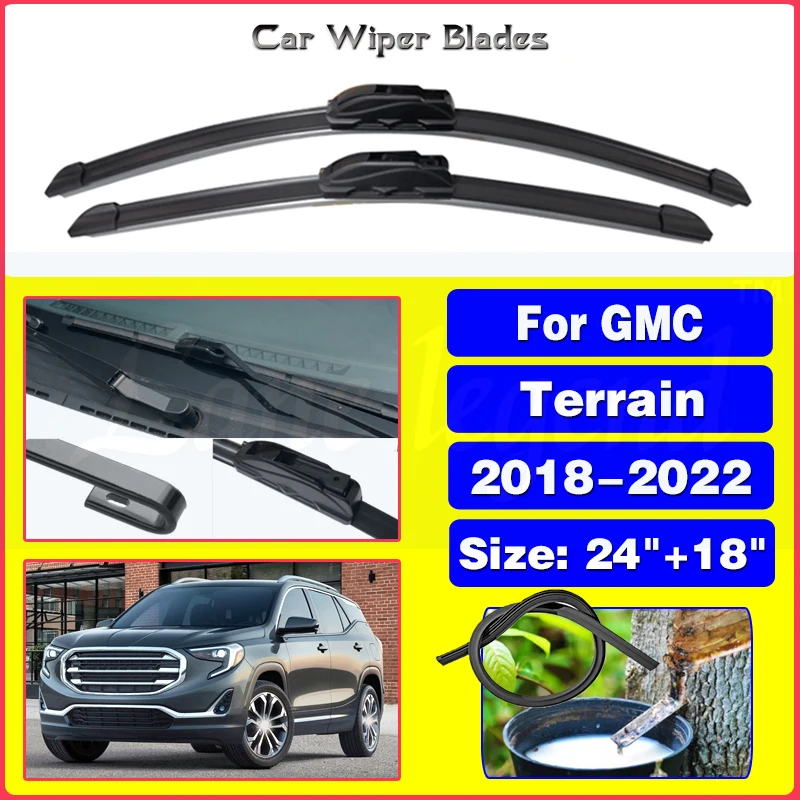 

For GMC Terrain 2018 2019 2020 2021 2022 Car Front Windshield Wiper Blades Frameless Durable Rubber Snow Scraping Accessories