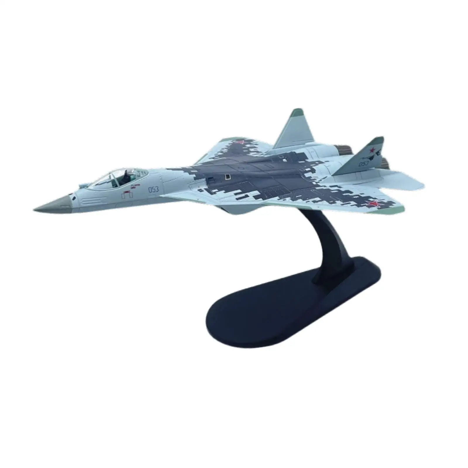 Simulation 1:100 Aircraft Model Retro Plane Model with Base Diecast Plane Ornament Collectible Fighter Jet for Office Bar