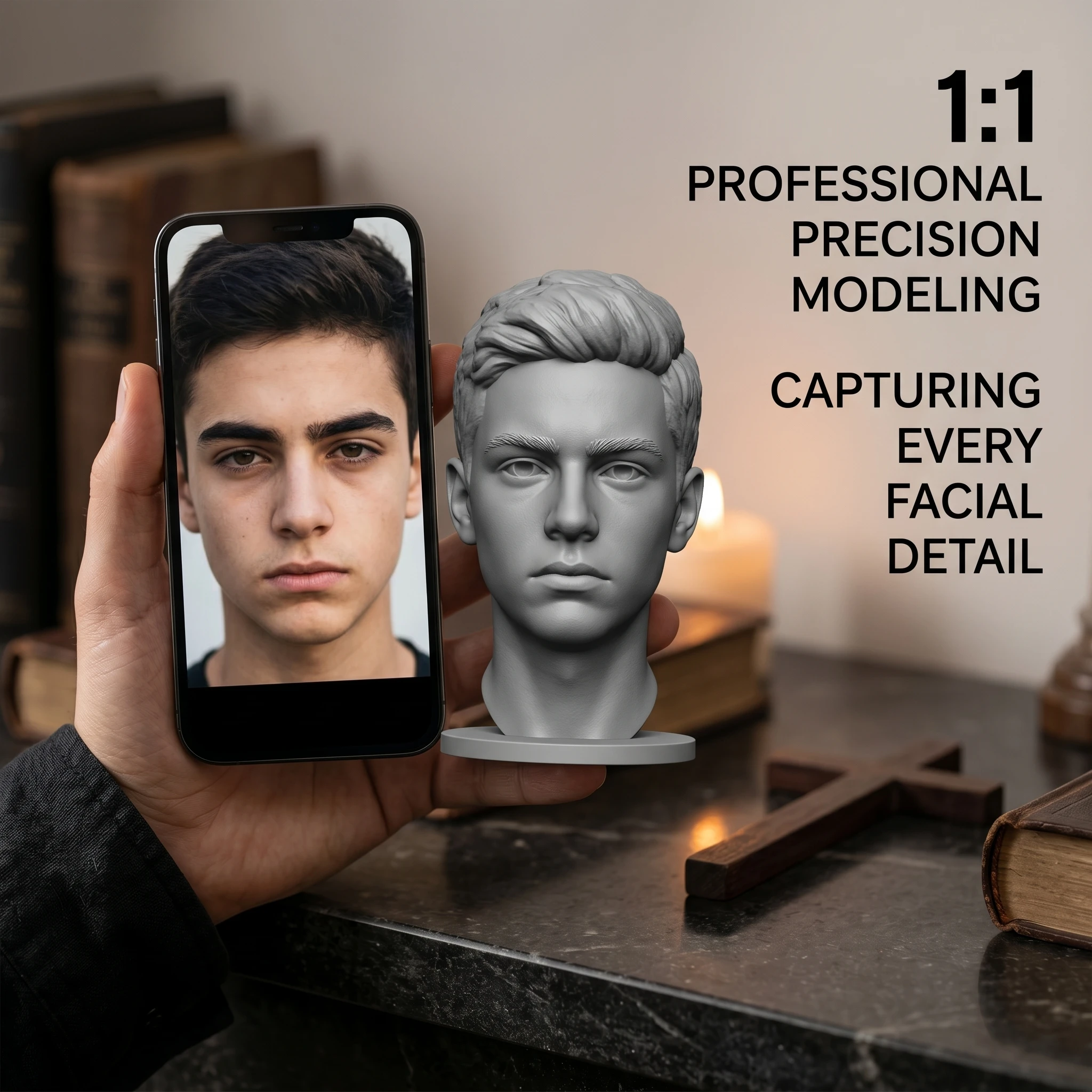 Personalized 3D Printed Bust Figurine, Custom Photo Sculpture, Unique Sentimental Gift For Special Occasions